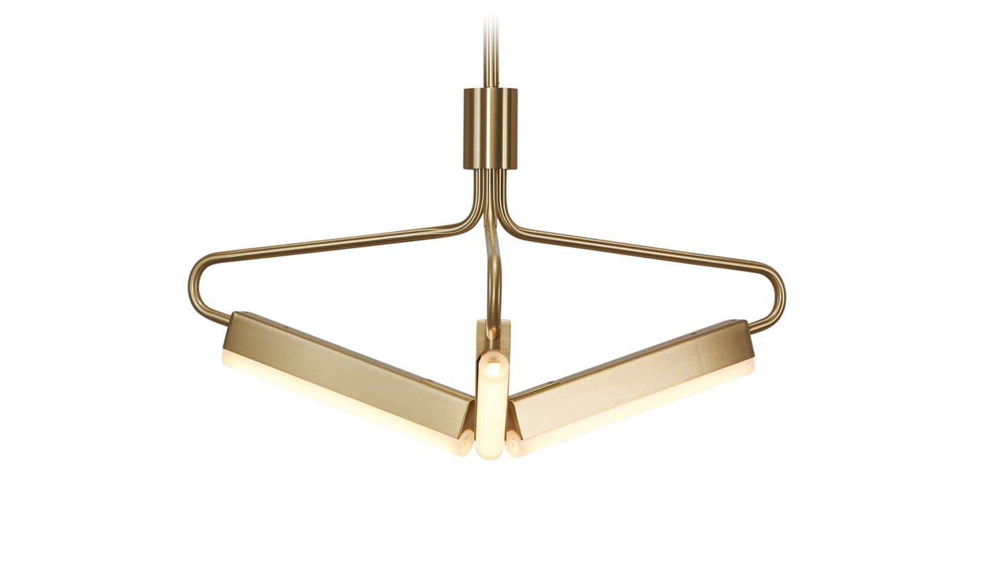 Rubn Angel 3 300 wide chandelier brass