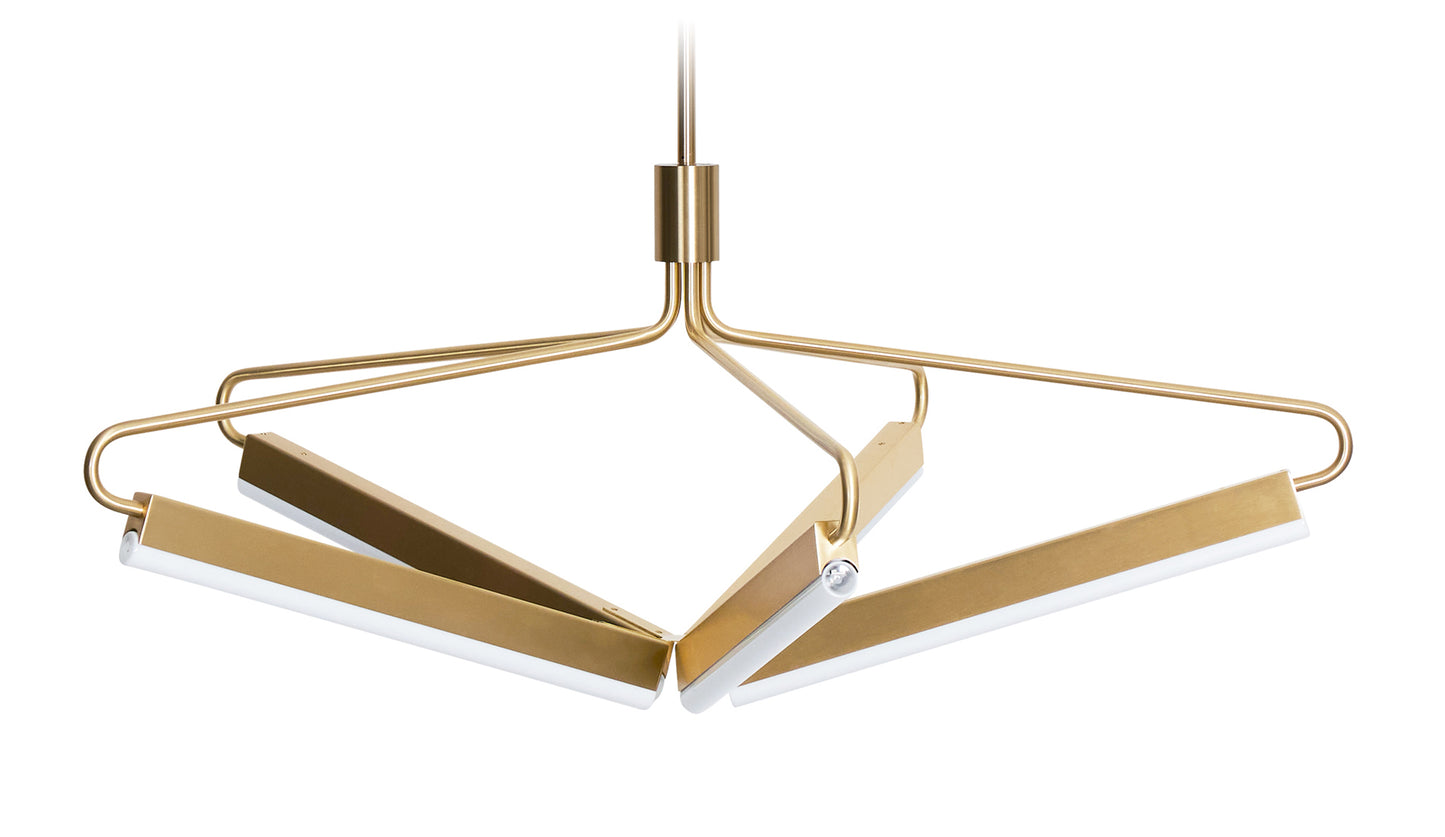 Rubn Angel 5 500 wide chandelier brass