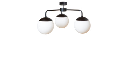 Rubn Lord 3 Chandelier | Black + Opal