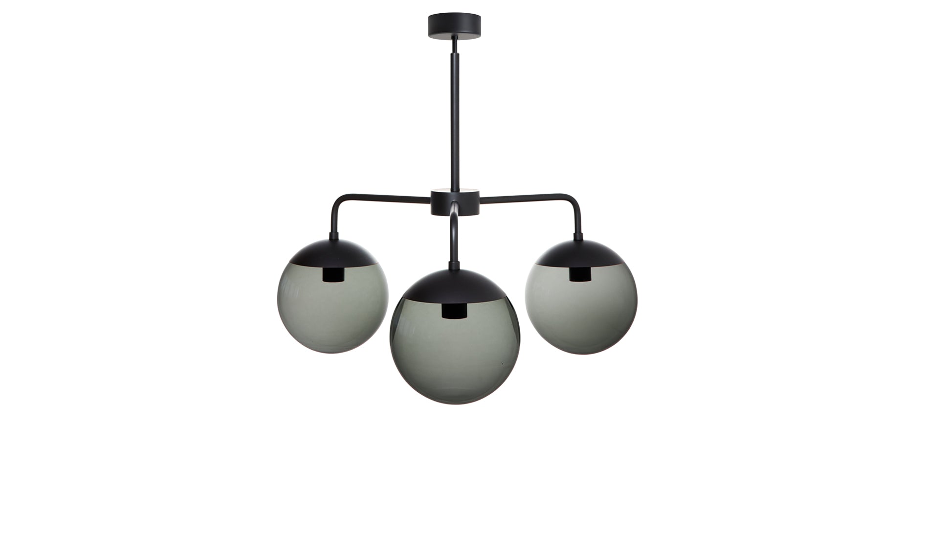 Rubn Lord 3 chandelier black smoke medium