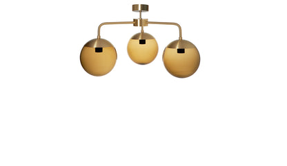 Rubn Lord 3 Chandelier brass brown short