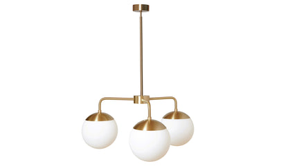 Rubn Lord 3 Chandelier | Brass + Opal