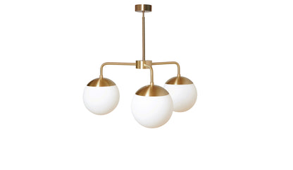 Rubn Lord 3 chandelier brass opal medium