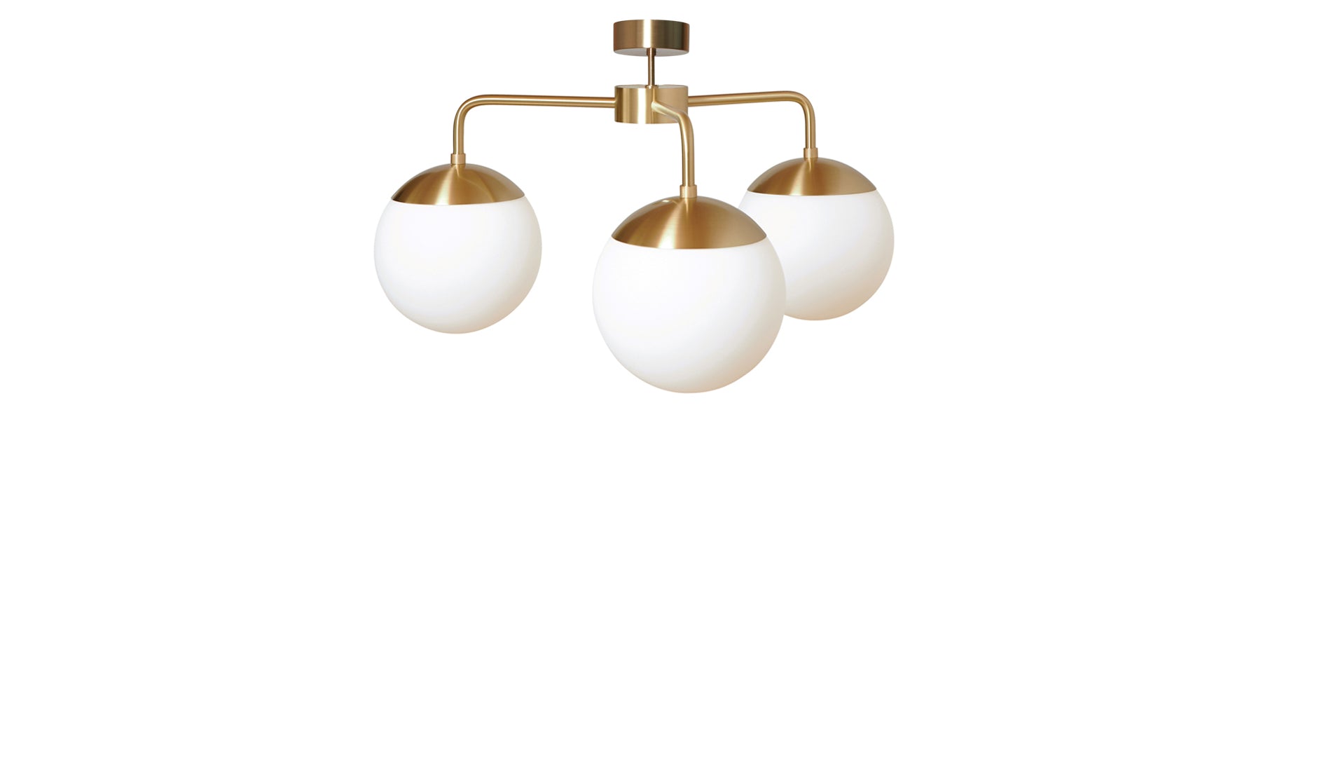 Rubn Lord 3 chandelier brass opal short