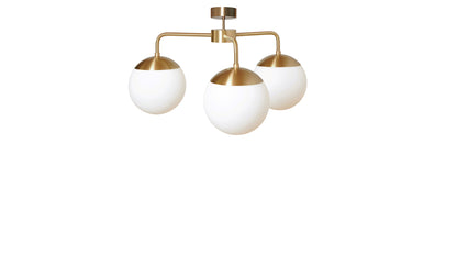 Rubn Lord 3 Chandelier | Brass + Opal