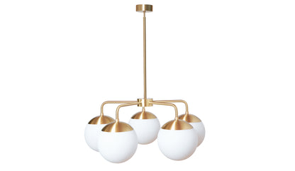 Rubn Lord 5 Chandelier | Brass + Opal