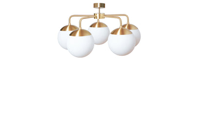 Rubn Lord 5 Chandelier | Brass + Opal