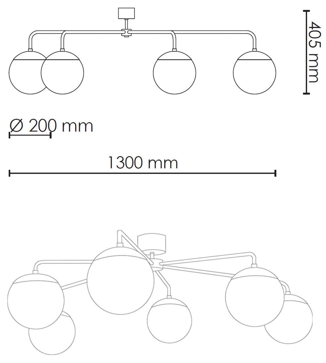 rubn lord asymmetric ceiling lamp sketch