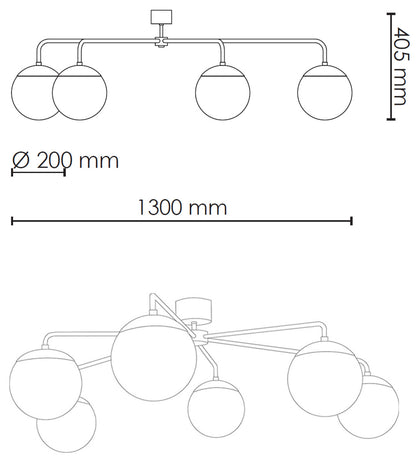 rubn lord asymmetric ceiling lamp sketch