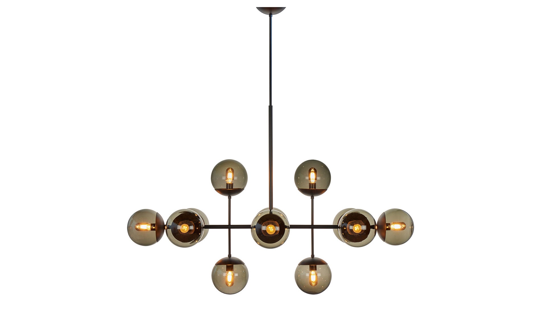 rubn lord ballroom chandelier black smoked glass