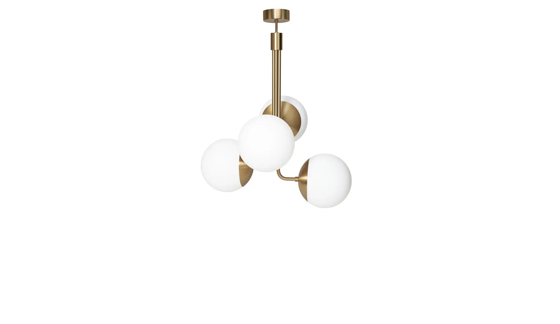 Rubn Lord Bouquet chandelier brass opal short