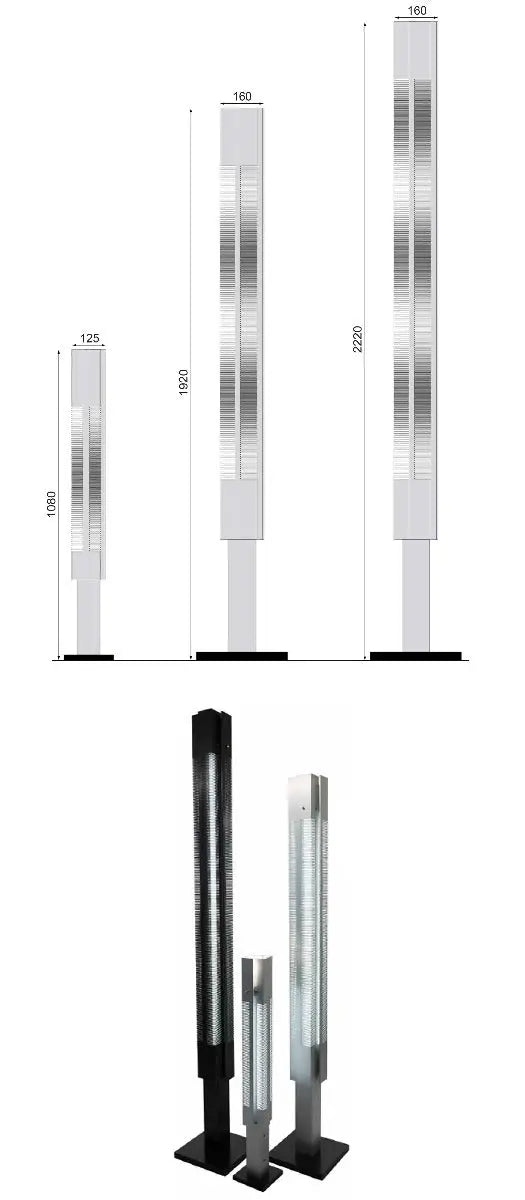 Serge Mouille Colonne Lumineuse signal sketch