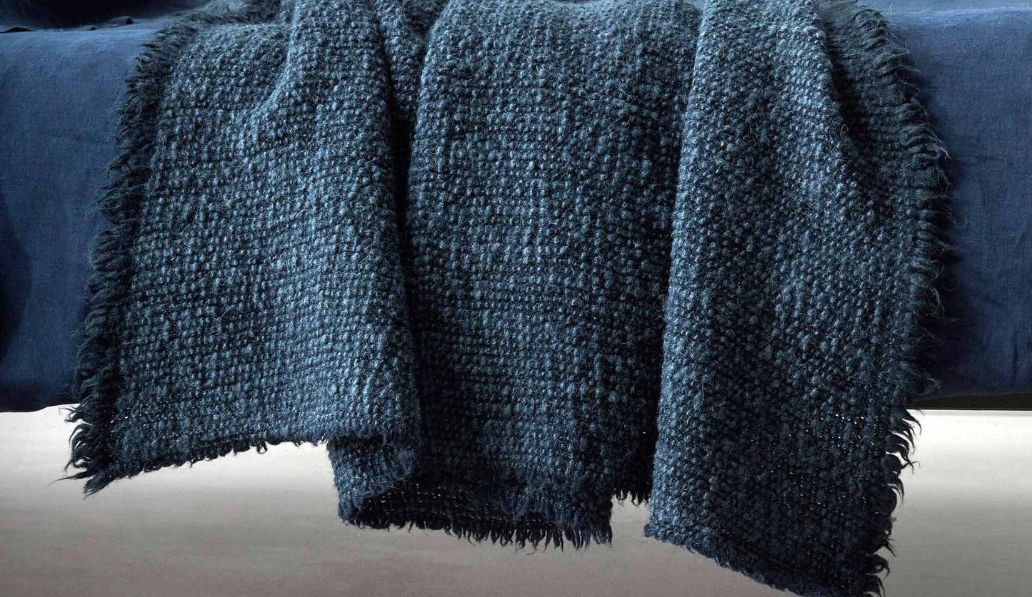 Society Limonta Wooly Throw Decke - Pacifico