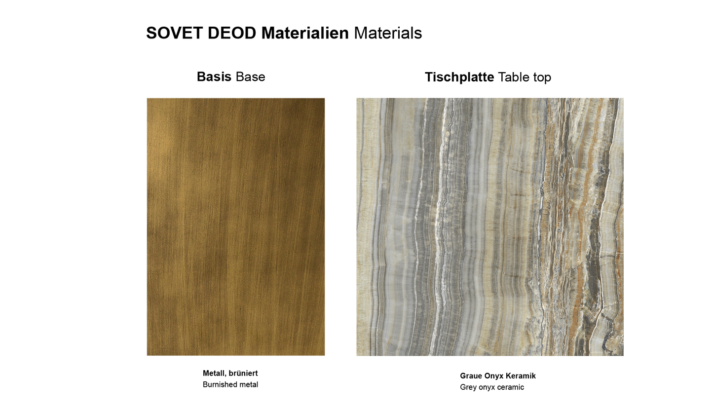 Sovet Deod Two Base Tisch | Bronze - Onyx