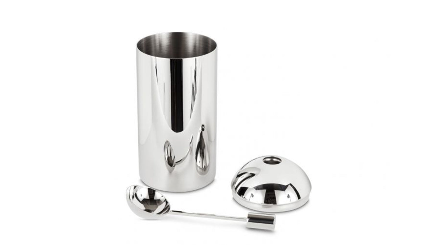 Tom Dixon Brew Caddy Kaffeedose | Edelstahl - mit löffel