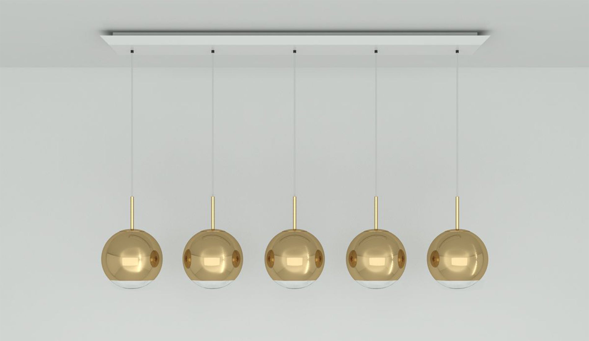 tom dixon mirror ball linear 25cm gold