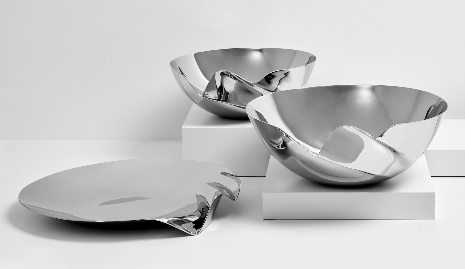 zaha hadid design serenity bowl silver medium